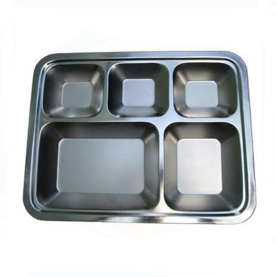 Khay cơm inox 5 ngăn được làm bằng inox 304 KC2929-304