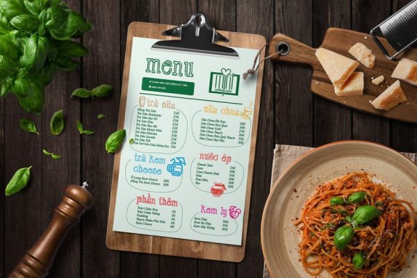 menu để bàn trong nhà hàng menu để bàn trong nhà hàng