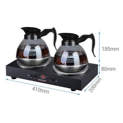 Kích thước bộ bếp hâm nóng cà phê Winners có 2 bình đựng Sunnex CF23-B18